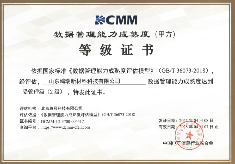 喜报：公司顺利通过中国电子信息行业联合会DCMM认证